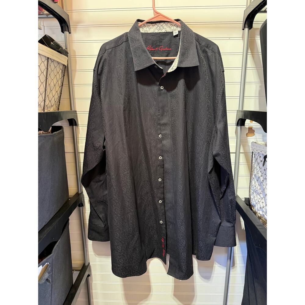 Robert Graham Luther Tonal Sport Button Down Short Size 3X